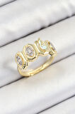 Pirinç Zirkon Taşlı Damla Model Gold Renk Kadın Yüzük - EBJ250628W35849