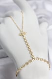 Gold Renk Pirinç Zirkon Taşlı Göz Model Şahmeran - EBJ260612W44022
