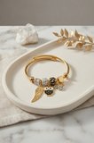 Siyah Baykuş Model Gold Renk Charmlı Bileklik - EBJ260725W44473