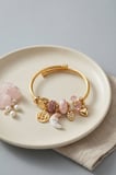 Ay ve Kalp Pembe Charmlı Kadın Bileklik - EBJ260725W44545