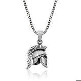 Ebuz ​Gümüş Şovalye Miğfer Kolye