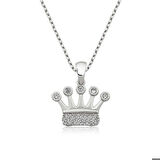 Ebuz Gümüş Taç Kadın Kolye