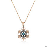 Ebuz Gümüş Rose Kar Tanesi Kadın Kolye