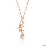 Ebuz Gümüş Rose Sarmaşık Kadın Kolye