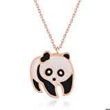 Ebuz Gümüş Panda Kadın Kolye