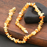 Ebuz Bebek Damla Kehribar Diş Kolye