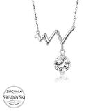 Ebuz Swarovski Taşlı Gümüş Ritim Bayan Kolye