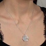 Ebuz Swarovski Taşlı Gümüş Arı Bayan Kolye