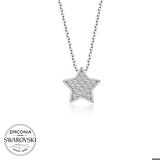 Ebuz Swarovski Taşlı Gümüş Yıldız Bayan Kolye