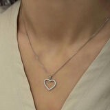 Ebuz Gümüş Kalp Kadın Kolye