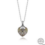 Ebuz Swarovski Crystal Taşlı Gümüş Kalp Kadın Kolye