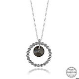 Ebuz Swarovski Crystal Taşlı Halka Gümüş Kadın Kolye