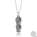 Ebuz Swarovski Crystal Taşlı Salkım Gümüş Kadın Kolye