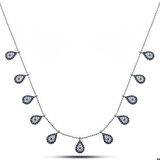 Ebuz Gümüş Damla Nazarlı Şans Kadın Kolye