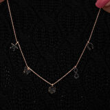 Ebuz Gümüş Rose Şans Kadın Kolye