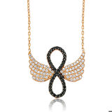 Ebuz Gümüş Melek Kanadı Sonsuzluk Kadın Kolye