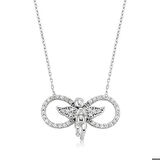 Ebuz Gümüş Sonsuzluk Melek Kadın Kolye