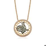 Ebuz Gümüş Tuğralı Kadın Kolye