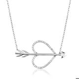 Ebuz Gümüş Aşk Oku Kadın Kolye