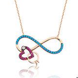 Ebuz Gümüş Sonsuz Aşk Kadın Kolye