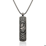 Ebuz Gümüş İçi Açılabilen Tuğralı Silindir Muskalık