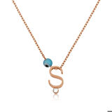 Ebuz Gümüş 3 Boyutlu Kadın Harf Kolye