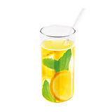 3'lü Set Borosilikat Cam Bardak  Pipet 370 ML 