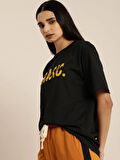 Ebedi Baskılı T-shirt - Siyah