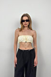 Ebedi Lastik Detay Straplez Crop