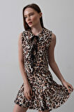 Ebedi Fiyonk Detaylı Bluz - Leopar