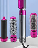 5’i 1 Arada Saç Şekillendirici Fön Makinesi – 5 Başlıklı Hot Air Styler, Saç Kurutma ve Bukle Yapma Seti