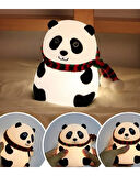 Sevimli Panda Gece Lambası – Silikon Yumuşak Dokulu LED Dokunmatik Gece Işığı | Bebek & Çocuk Odası Gece Lambası | USB Şarjlı