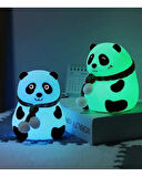 Sevimli Panda Gece Lambası – Silikon Yumuşak Dokulu LED Dokunmatik Gece Işığı | Bebek & Çocuk Odası Gece Lambası | USB Şarjlı