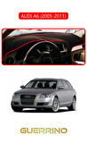 AUDI A6 (2005-2011) TORPİDO KORUMA HALISI KIRMIZI KENAR