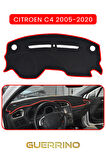 CITROEN C4 2005-2020TORPİDO KORUMA HALISI KIRMIZI KENAR