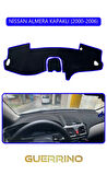 NİSSAN ALMERA KAPAKLI 2000-2006TORPİDO KORUMA HALISI MAVİ KENAR