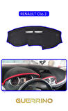 RENAULT Clio 3 TORPİDO KORUMA HALISI MAVİ KENAR
