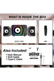 RGB LED IŞIKLI 2+1 SES SİSTEMİ BLUETOOTH HOPARLÖR FM RADYO KARAOKE MİKROFONLU SPEAKER TV PC 50W