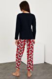 Baskılı Uzun Kol Pijama Takım