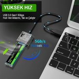 ALLY M.2 Sata USB 3.0 Gen1 SSD Harddisk Kutusu M.2 NGFF- JMS578-(5775)