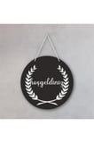 Siyah - Beyaz Hoşgeldiniz Yazılı Kapı Süsü