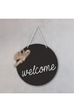 Siyah - Beyaz Welcome Yazılı Kapı Süsü