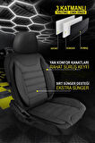Renault Fluence UYUMLU TAM SET SİYAH Oto Koltuk Kılıfı 5 Koltuk Ön Arka Tam Set Terletmez