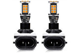 Eco H27 Sis Farı İçin Led Ampul 24smd Ledli Turuncu