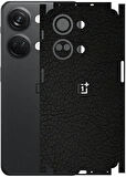 Oneplus Nord 3 ile Uyumlu Deri Desenli Siyah Arka Kaplama