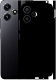 Redmi 12 ile Uyumlu Mat Siyah Arka Kaplama
