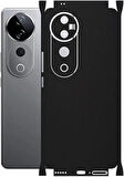 Vivo V40 ile Uyumlu Mat Siyah Arka Kaplama