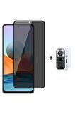 Redmi Note 10 Pro Uyumlu Arka Kamera Lens Koruma (2 Adet) Ve Hayalet Privacy Ekran Koruyucu