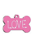 Love Letter Pembe Kedi Köpek Künyesi Medium: 2,6 x 3,8 cm.