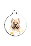 Suluboya American Bully Yuvarlak Köpek Künyesi